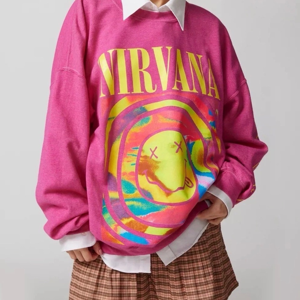 NIRVANA Pink Graphic Tee - Picture 2 of 8